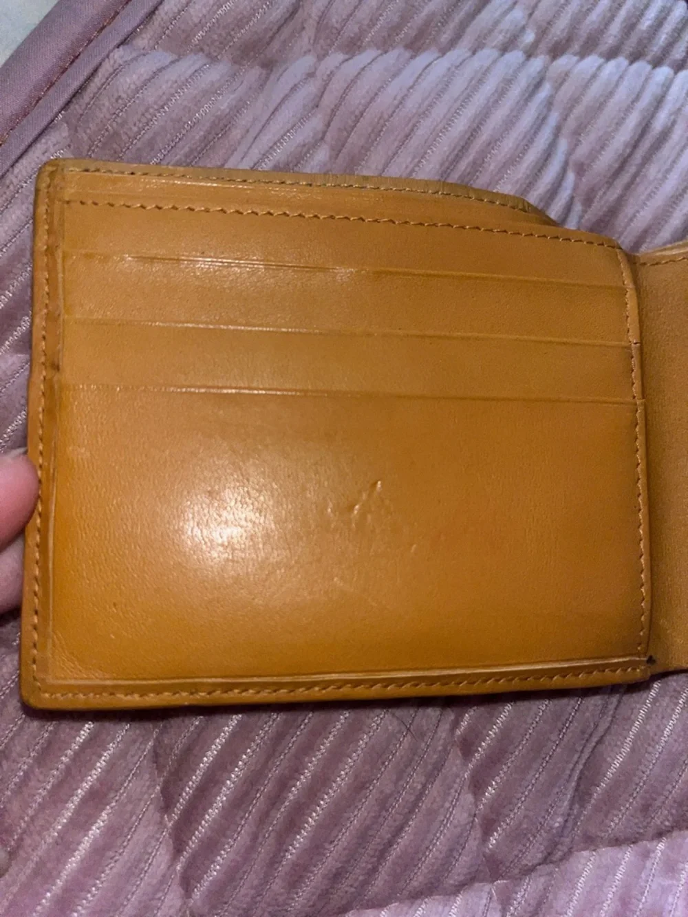 Vintage Christian Dior Men's Black Bifold Wallet with Tan Trim - Picture 4 of 8